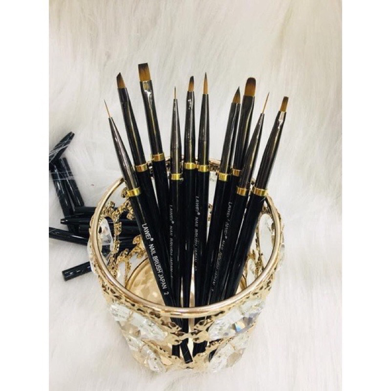 Bộ 10 Cây Cọ Vẽ LAWEI Nail Brush Japan Chuyên Dụng - Cọ Vẽ Móng