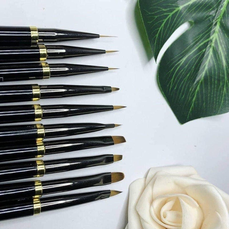 Bộ 10 Cây Cọ Vẽ LAWEI Nail Brush Japan Chuyên Dụng - Cọ Vẽ Móng