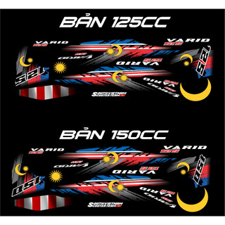 Tem Vario 125 & 150  Malay Áo Đen