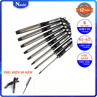 Máy Uốn Tóc Hãng TOQIO Xoăn Lọn Xoay Trục 360 Độ Máy Làm Xoăn Tóc Nhiều Size Tùy Chọn Tay Cầm Trắng