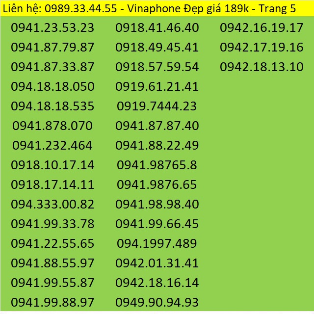 Sim Vina - sim Vinaphone trả trước giá rẻ