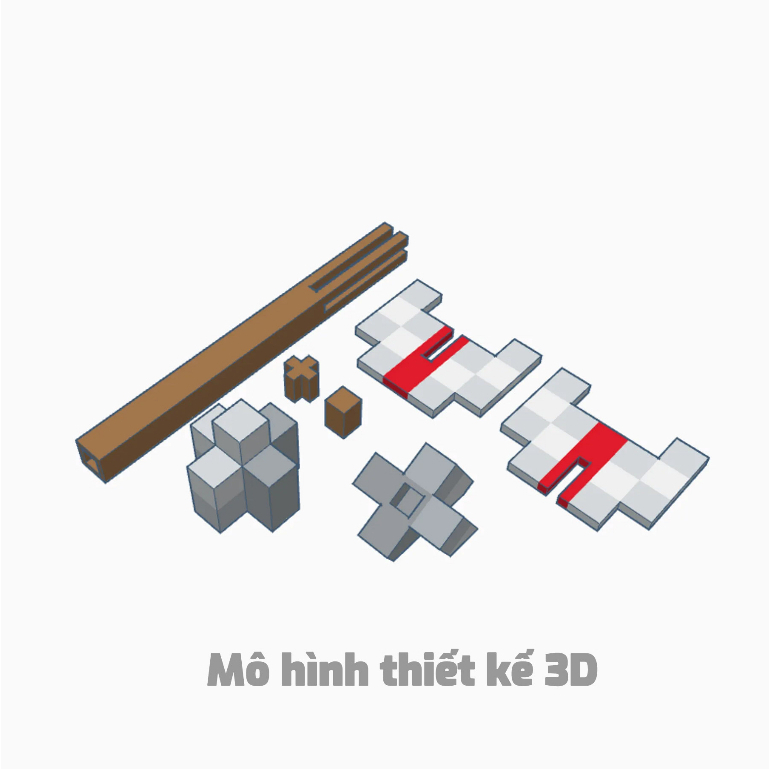 Mô hình mũi tên Minecraft trúng đích