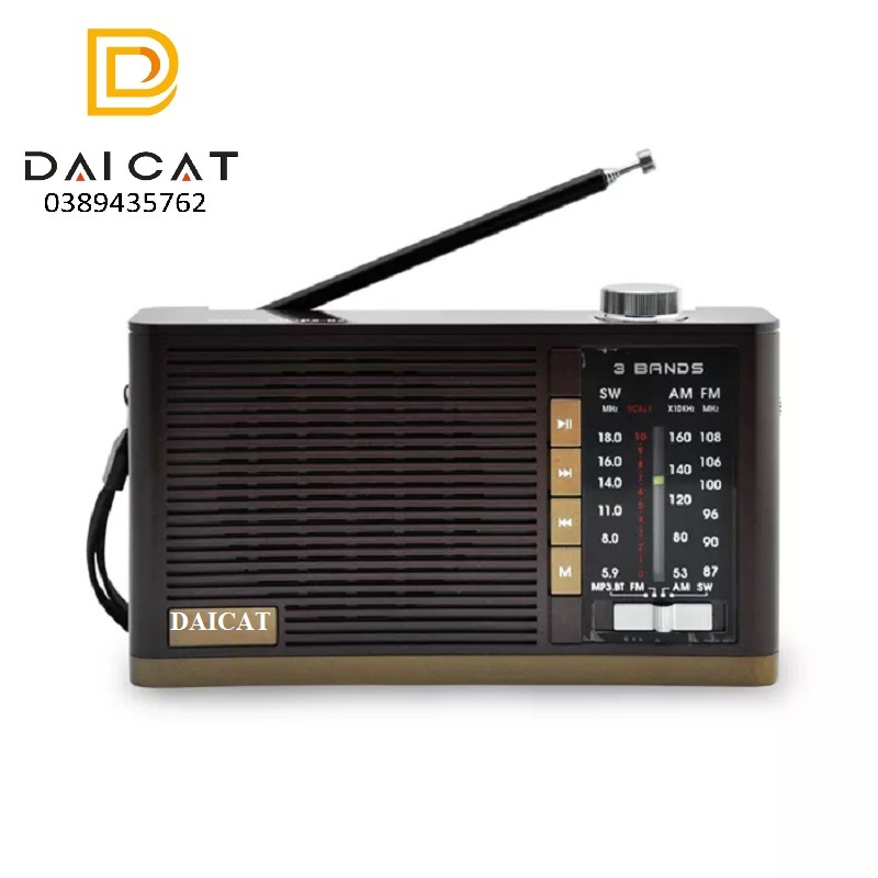 ( Nhập khẩu Đài Loan ) Máy nghe nhạc đài Radio FM DAICAT DC-82BT Đài FM DC-82BT có hỗ trợ thẻ nhớ TF và USB