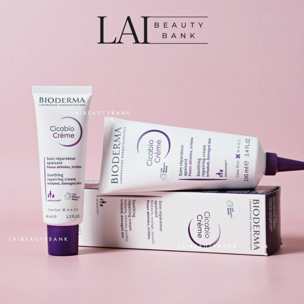 Kem dưỡng ẩm Bio Cicabio Soothing Repairing Cream phục hồi da 40ml, 100ml - LAI BEAUTY BANK
