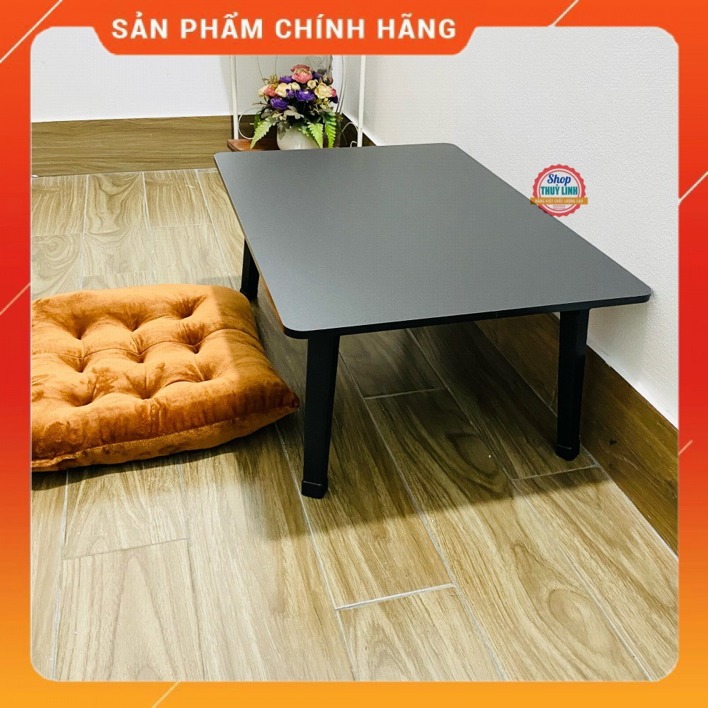 Bàn học gấp gọn ngồi bệt Full màu đen cỡ lớn 50x70cm