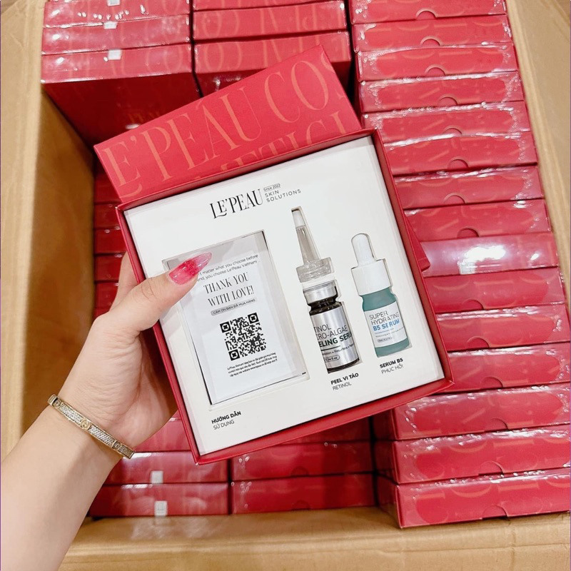 Peel Da Retinol Vi Tảo LE'PEAU 10ml, Tinh Chất Tái Tạo Da Sinh Học Căng Bóng Chính Hãng