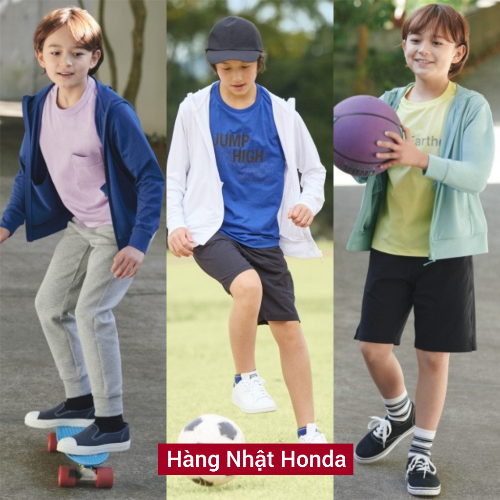 [Auth Uniqlo] Áo Chống Nắng UV Thun Lạnh Airism Trẻ Em - Tag Nhật