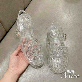Sandal giọ nhựa 2 màu (form to)