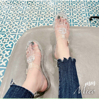 Sandal giọ nhựa 2 màu (form to)
