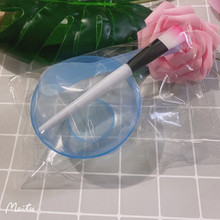 Combo bát trộn + cọ + que quét + đắp mặt nạ