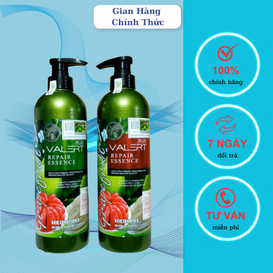Dầu Gội Xả Bưởi Grape Fruit VALERT Kích Thích Mọc Tóc, Nuôi Dưỡng Chống Rụng Tóc