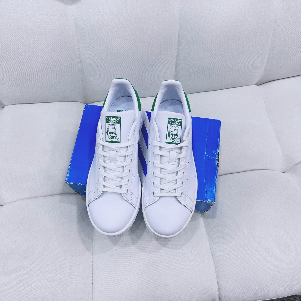 Giày Adidas Stan Smith gót xanh