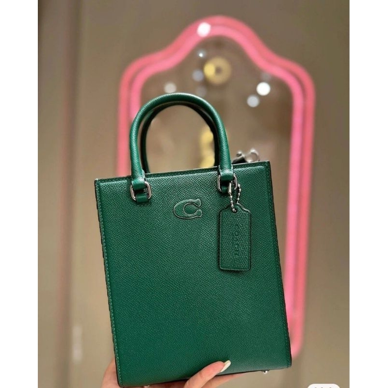 Túi tote coach 16 interior CJ795 size mini