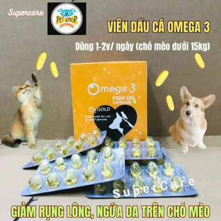 10 Viên Dầu cá Omega-3 (Thái Lan) Dưỡng lông Chó Mèo,Giảm Rụng lông,Giảm Ngứa da & Gàu HSD 2026