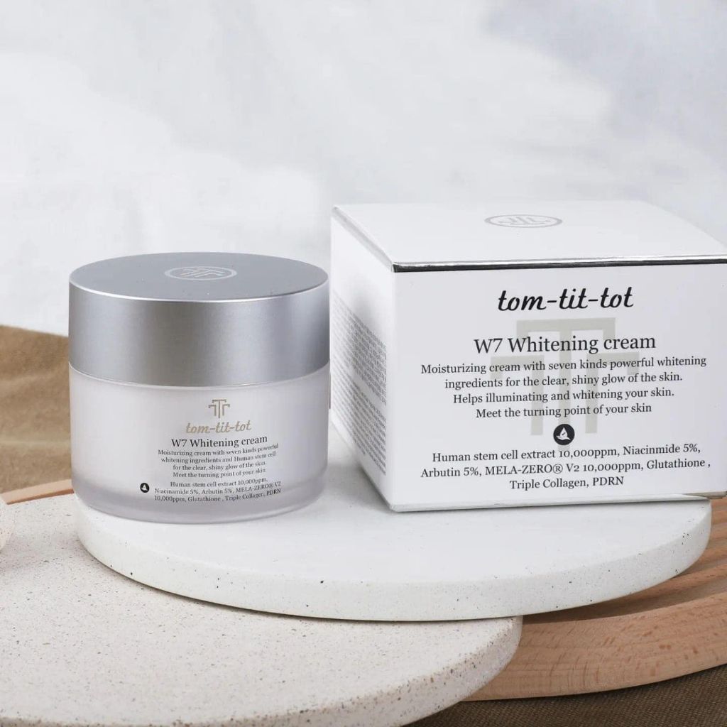 Kem dưỡng Tom Tit Tot 5% Arbutin Triple Action Cream dưỡng trắng mờ đốm nâu tàn nhang sạm da 100ml