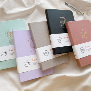 Sổ Tay Bullet Journal Cao Cấp 150GSM, giấy dot grid, caro - sổ làm bujo giấy dày tương tự Notebook Therapy, Kuma Station