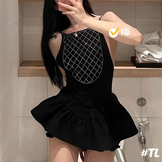 Bikini bodysuit 2 dây channel đính đá