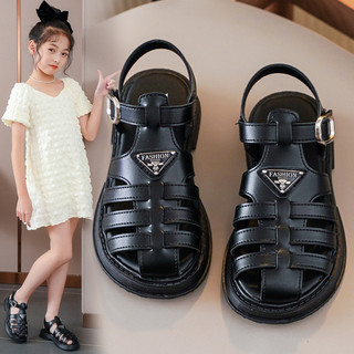 Sandal cho bé gái đi học quai hậu chất da mềm êm chân cho bé mẫu hot 2023