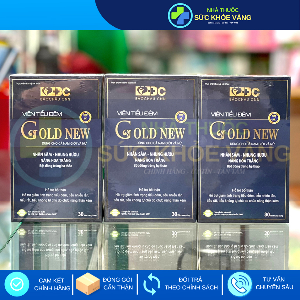 Viên Tiểu Đêm Gold New - Giải Pháp Vàng Cho Tình Trạng Tiểu Đêm Nhiều Lần, Tăng Cường Sức Khỏe Cơ Bàng Quang