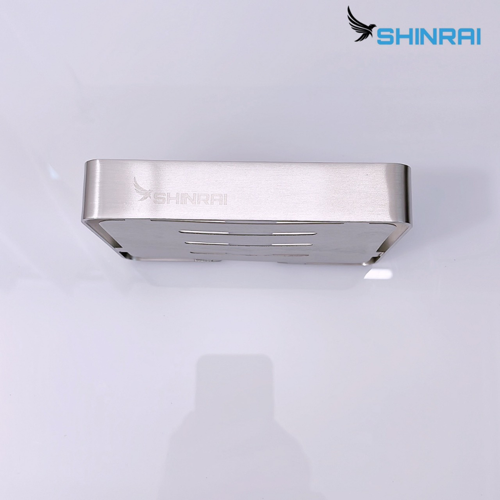 ( Dán Tường ) Khay Đựng Bánh Xà Phòng , Kệ Đựng Xà Bông Nhà Tắm INOX SUS304 Xước SHINRAI  13.5M