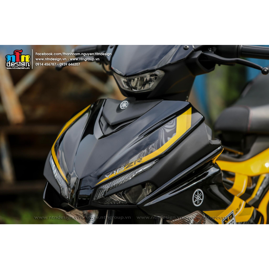 Tem rời exciter 155 đen vàng y15zr mẫu cover 2023 đẹp mắt , tem 3 lớp không bay màu