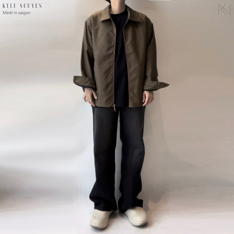 ÁO KHOÁC DÂY KÉO - ĐEN & NÂU