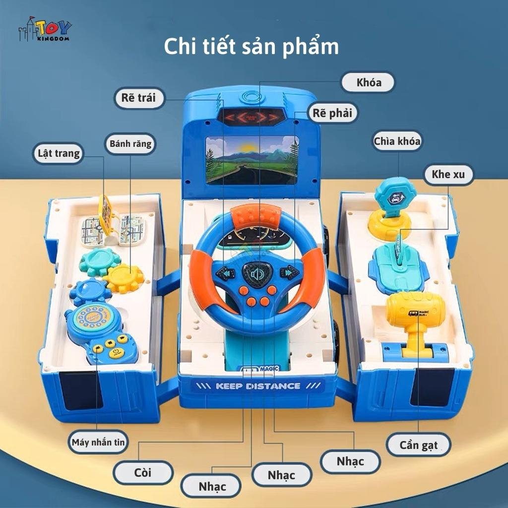 Đồ Chơi Xe Ô tô Bus Âm Nhạc Ahihi Dành Cho Bé Trai