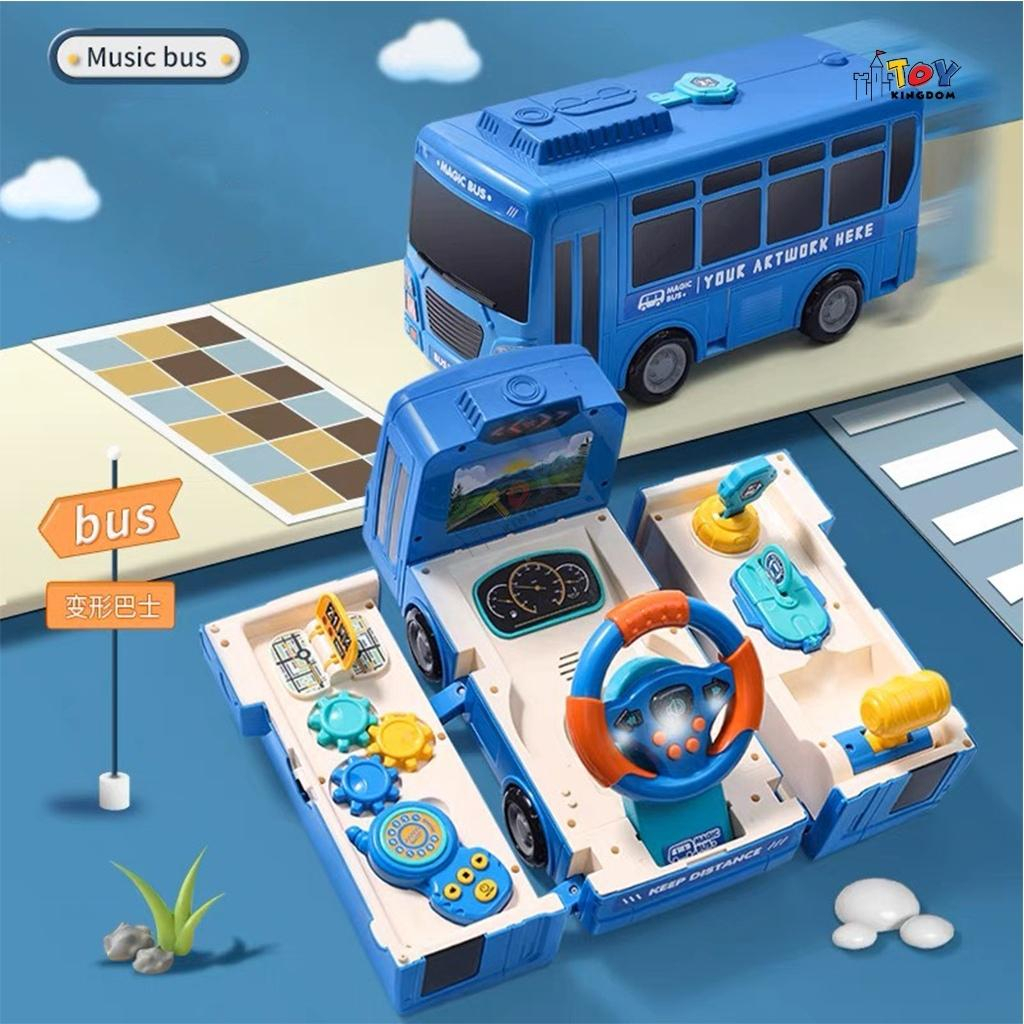 Đồ Chơi Xe Ô tô Bus Âm Nhạc Ahihi Dành Cho Bé Trai