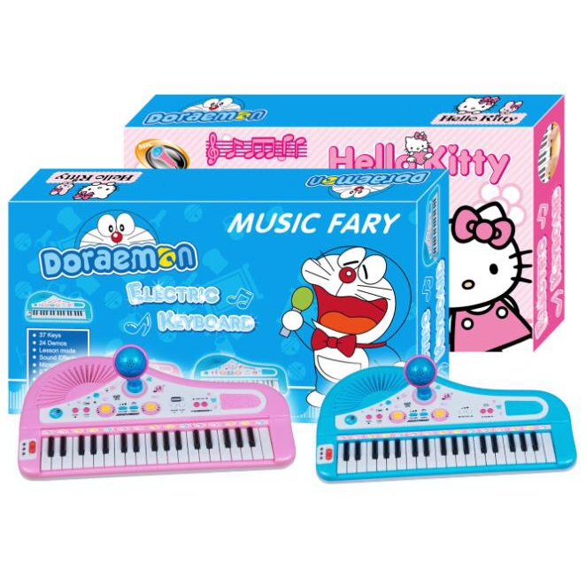 Đàn đôremon + kitty có nhạc kèm míc hát chuẩn cho bé yêu