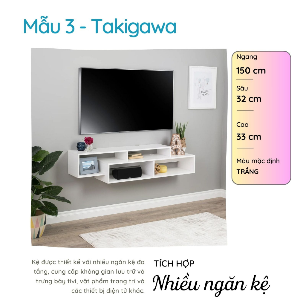 Kệ Tivi Treo Tường Phong Cách Hiện Đại Thương Hiệu SMLIFE