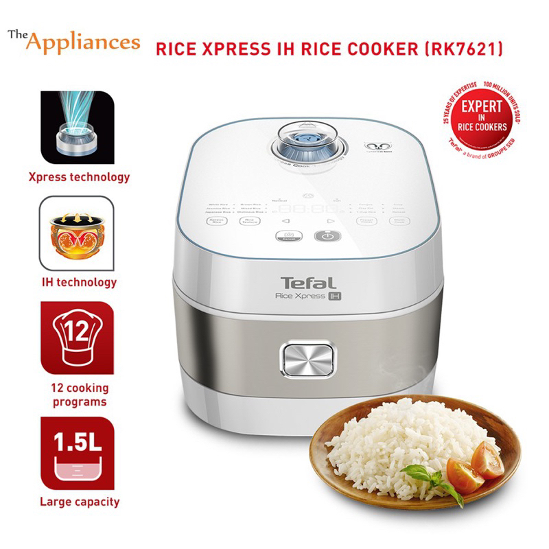 Nồi cơm điện cao tần Tefal RK762168, 1.5L