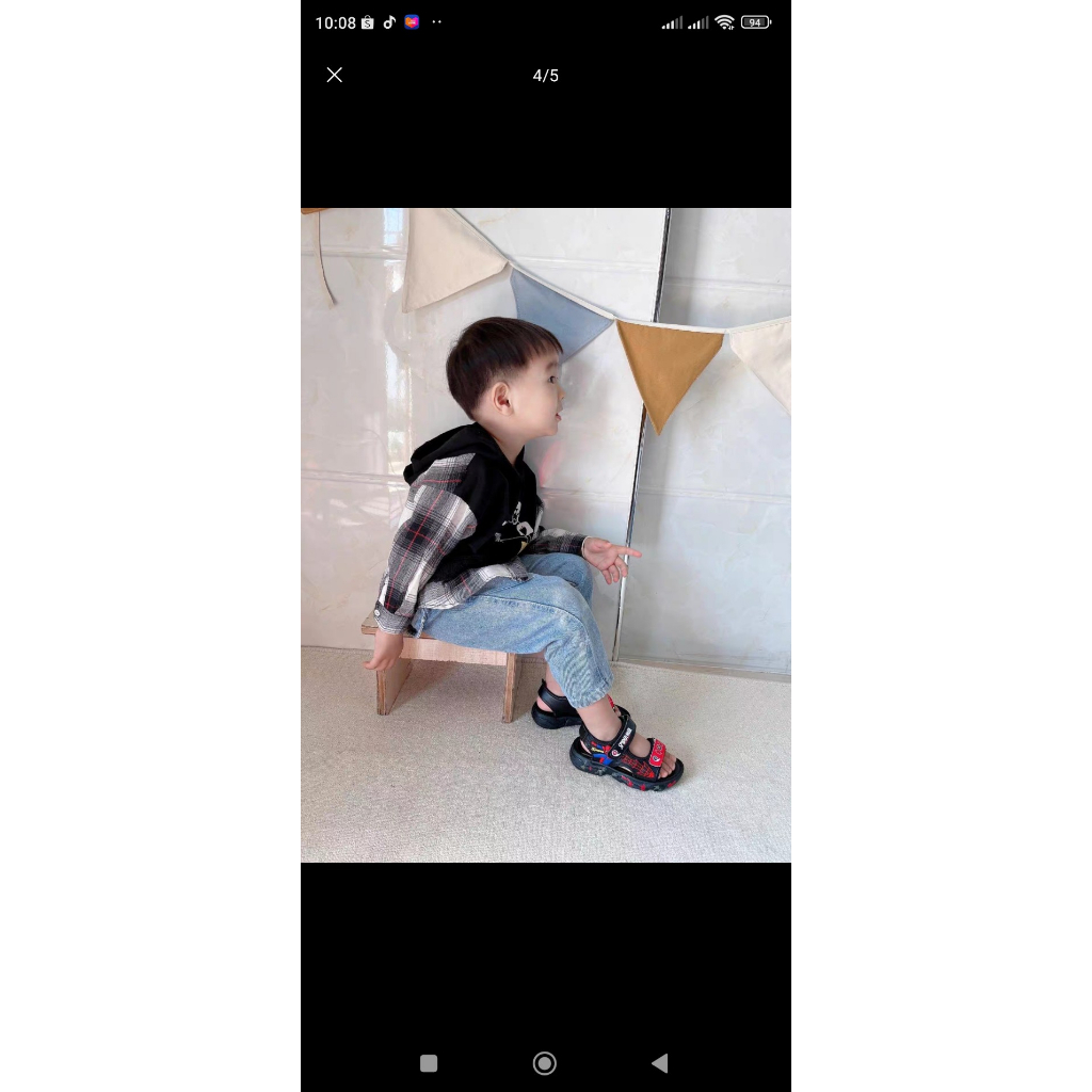 Dép Sandal Bé Trai, Dép Đi Học Quai Hậu Siêu Nhân Cho Bé Trai Từ 3-12 Tuổi Quai Mềm Đế Êm