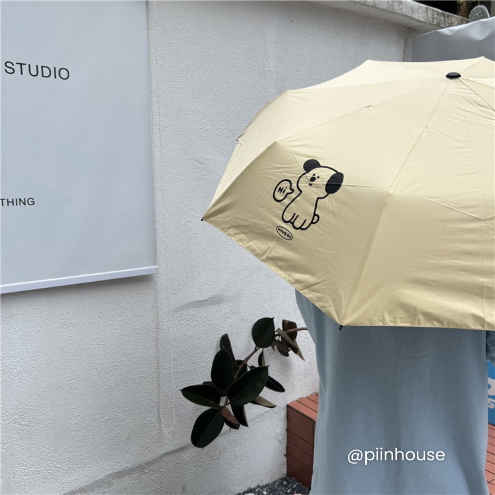 Ô Dù Gấp Gọn Mini Hình Gấu Cute Chống Tia UV Chắc Chắn, Ô Che Nắng Đi Mưa - PIIN HOUSE
