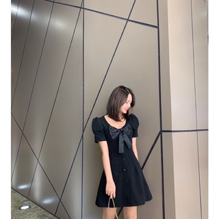 Đầm bigsize Phối nơ đen 55-90ký ( 1058)