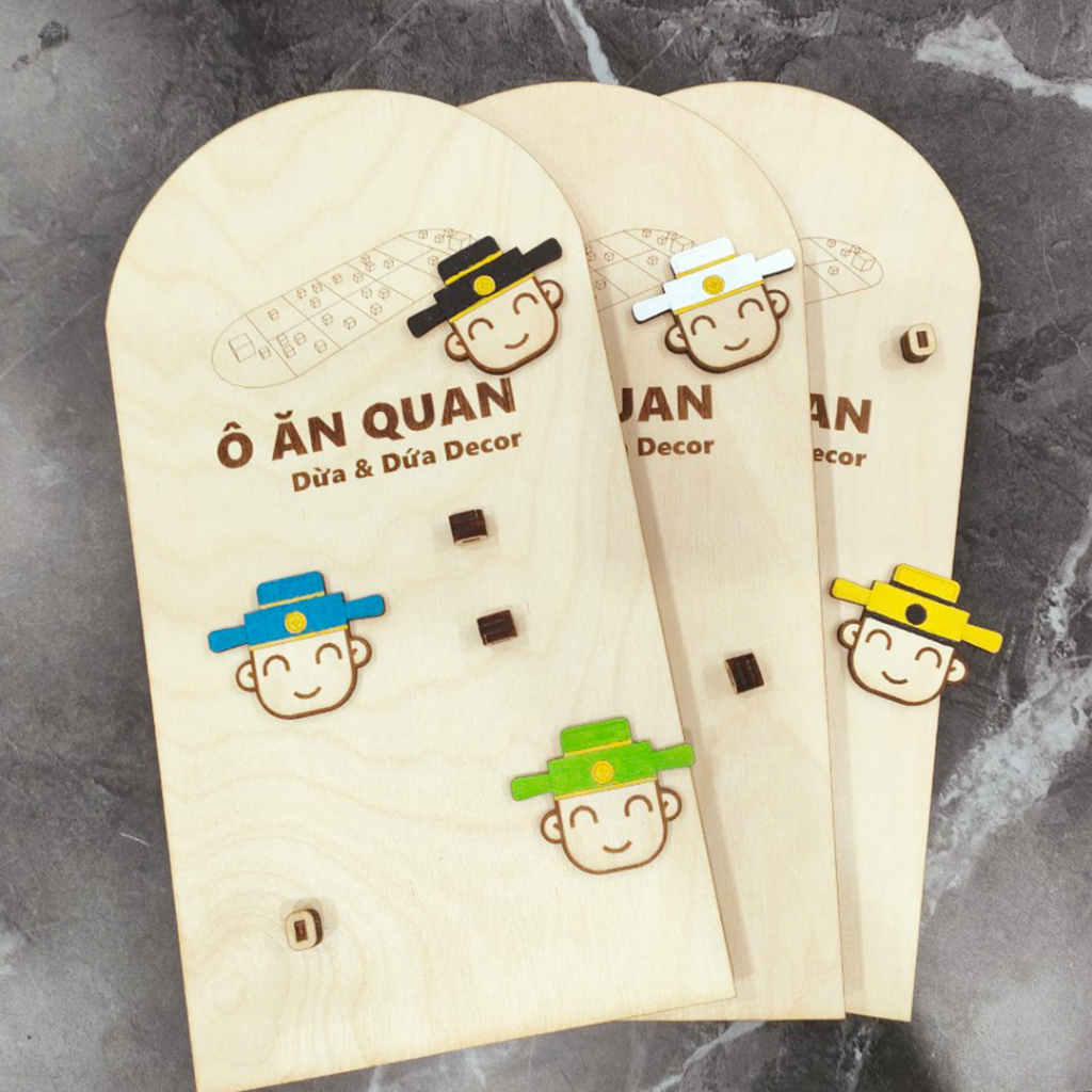 Ô Ăn Quan, Trò Chơi Dân Gian Cờ Ô Quan Bằng Gỗ