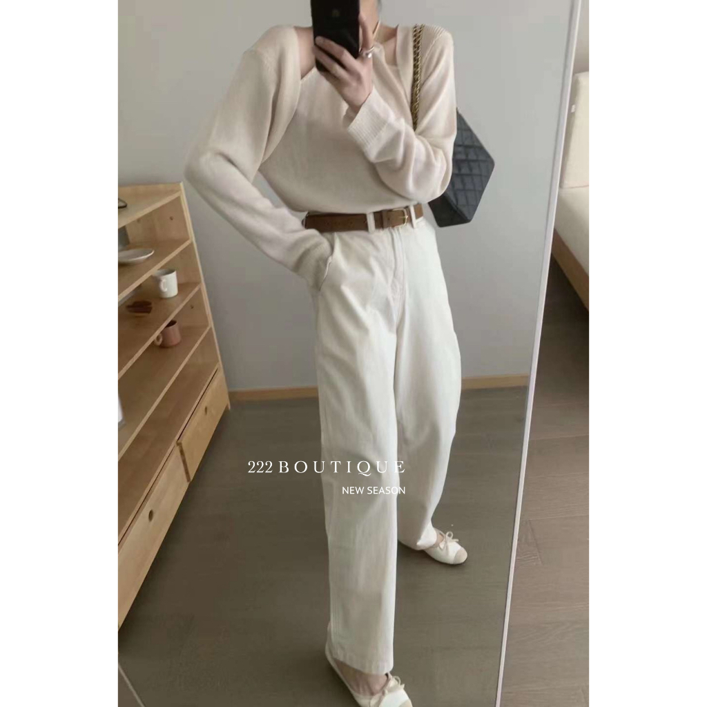 QUần jean suông nhạt màu bluepops AN005