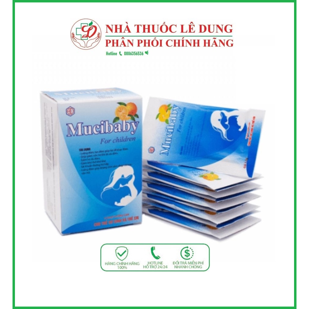 Mucibaby For Children Hỗ trợ giảm ho long đờm (Hộp 10 gói)