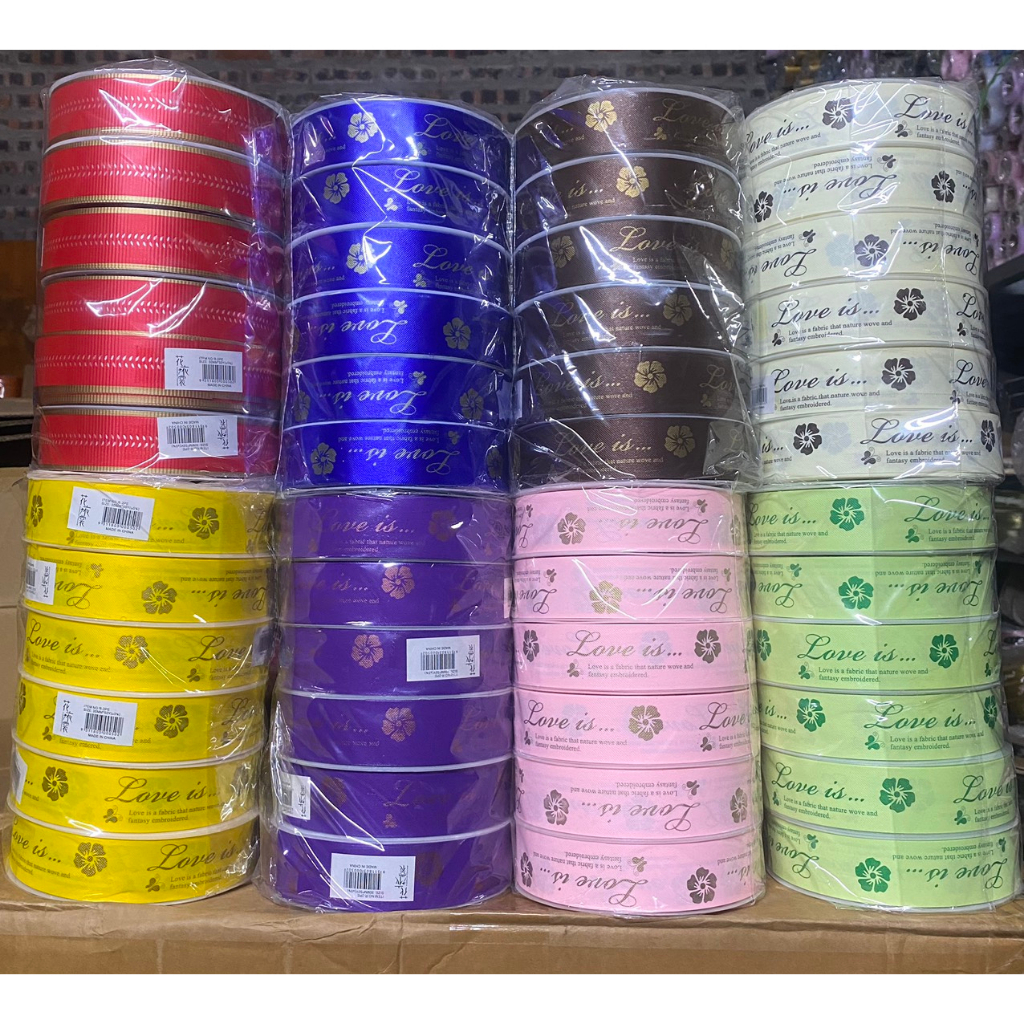 Cuộn ruy băng thái in chữ bản 1cm và 2,5cm dài 50m