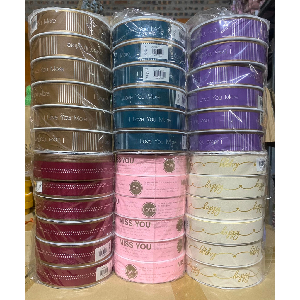 Cuộn ruy băng thái in chữ bản 1cm và 2,5cm dài 50m