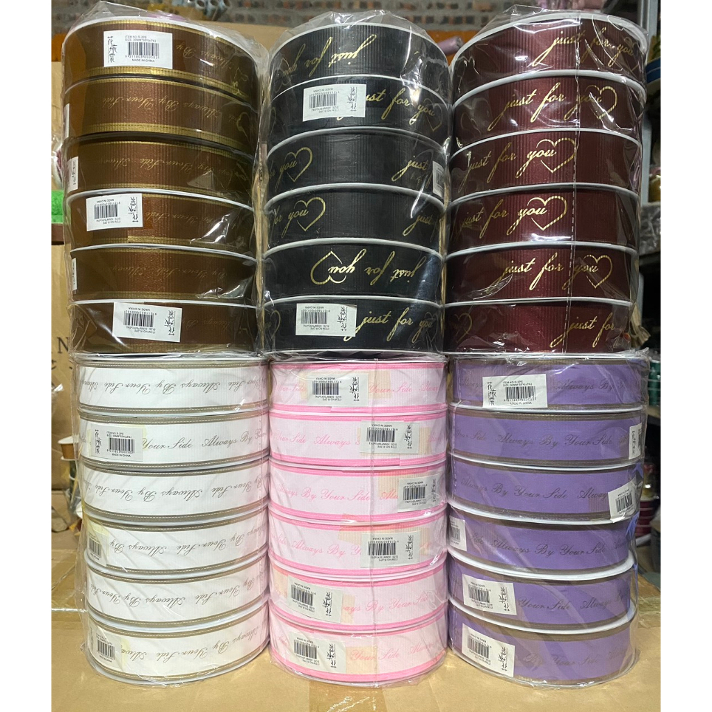 Cuộn ruy băng thái in chữ bản 1cm và 2,5cm dài 50m