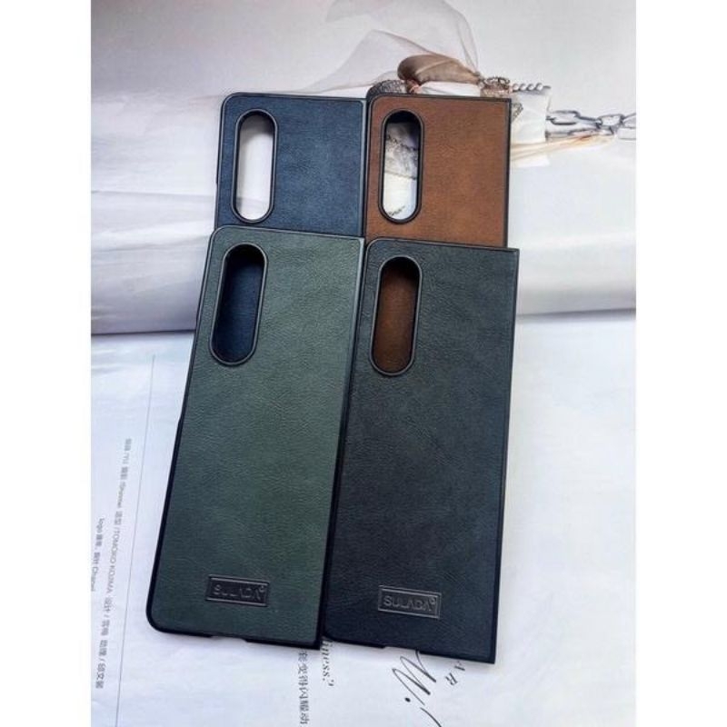 Ốp lưng Sulada Vân da cho Samsung Galaxy Z Fold 4, Z Fold 2, Z Fold 3 sang trọng siêu đẹp