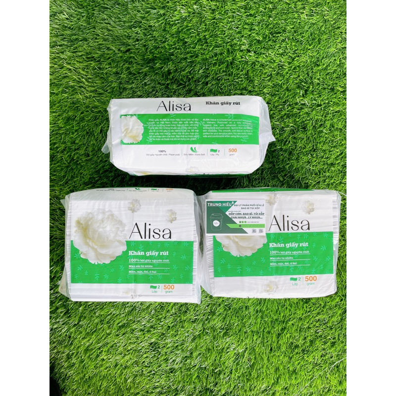 KHĂN GIẤY RÚT ALISA - 100% GIẤY NGUYÊN CHẤT