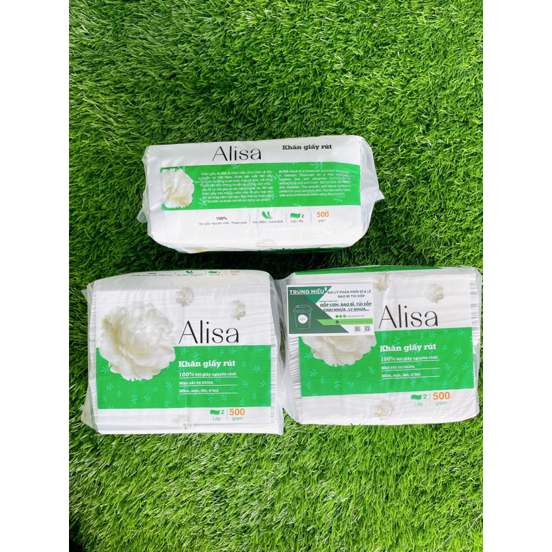 KHĂN GIẤY RÚT ALISA - 100% GIẤY NGUYÊN CHẤT