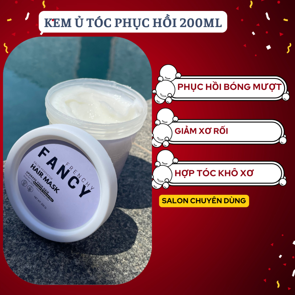 Kem Ủ Tóc Keratin Dưỡng Tóc Phục Hồi Tóc Hư Tổn Uốn Tẩy Nhuộm, Khô Xơ Frenchy Fancy 200g - Hương Tobacco - Cho Salon