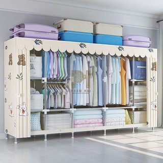 Tủ quần áo , tủ vải khung gỗ 5 buồng 10 ngăn cao cấp, chất liệu 100% gỗ tự nhiên siêu chắc chắn, chịu lực tốt