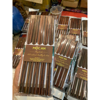 Đũa gỗ trắc, gỗ cẩm vân hoa đẹp loại cao cấp set 10 đôi