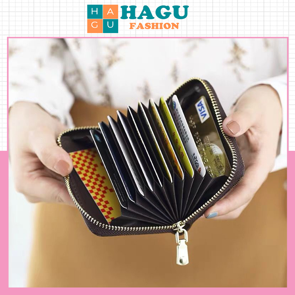 Ví nữ cầm tay Hagu nhiều ngăn để thẻ tiện dụng