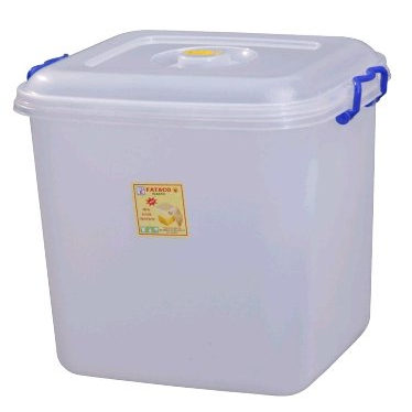 Thùng đựng gạo vuông 40kg có quai gài TG03