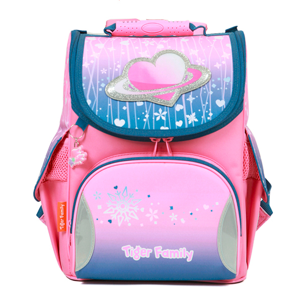 Balo học sinh chống gù Tiger Family NQ Dazzling Heart, balo đi học cấp 1 cho bé gái, bảo hành miễn phí 12 tháng
