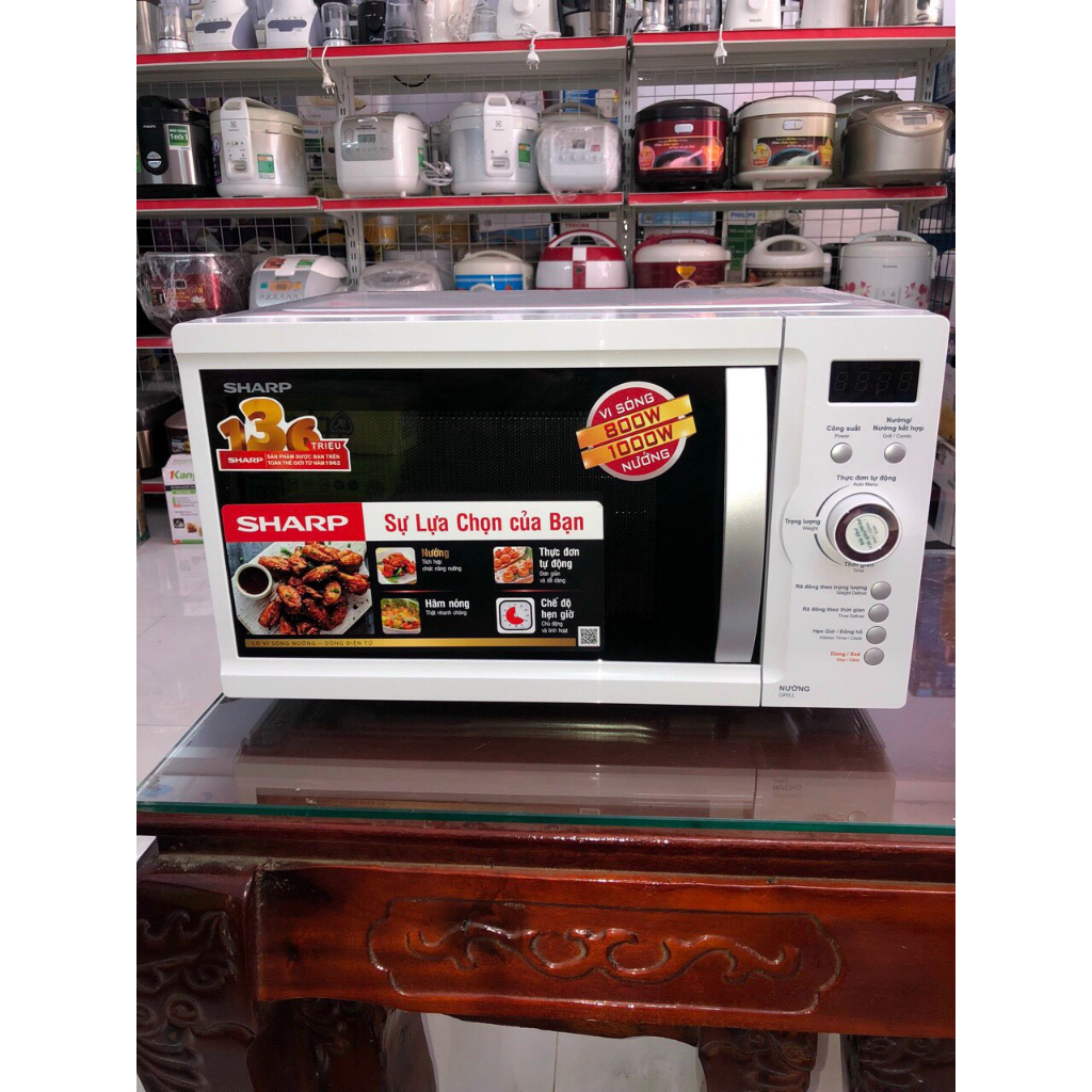 Lò vi sóng có nướng Sharp R-G371VN-W 23 lít - Hàng trưng bày
